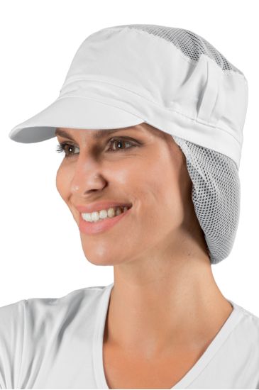 Cappello Charly con rete per capelli - Isacco Bianco